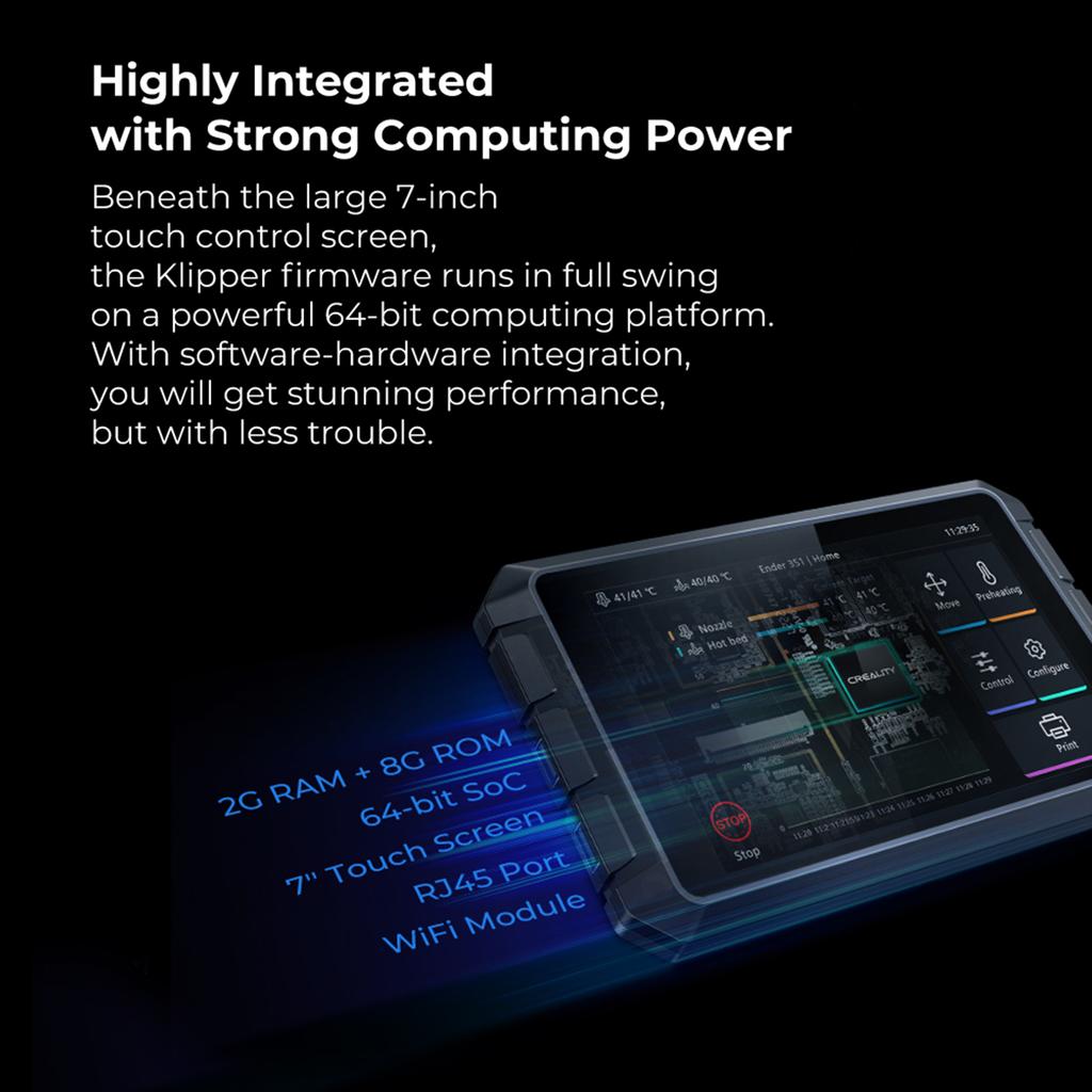 Creality 3D Sonic Pad για τρισδιάστατο εκτυπωτή FDM με πολλαπλές διεπαφές, οθόνη αφής 7" RAM 2G ROM 8G