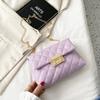 Embroidered Chain Bag Women's 2021 Trendy Small Square Bag Clear And Sweet Style