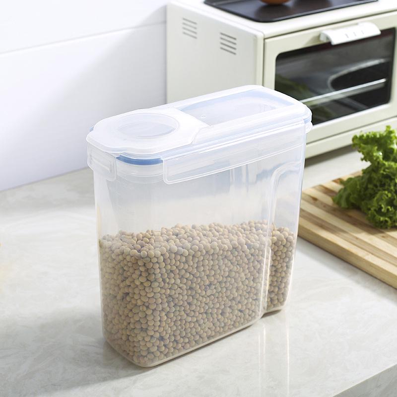 Airtight Plastic Kitchen Jar for Grains, Cereals & Dried Fruits синий