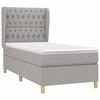 3128725 vidaXL Lit à sommier tapissier et matelas Gris clair 90x190 cm Tissu