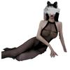 New Fun Inner One-piece Temptation Hanging Neck Leak Back Free Open Silk Sexy Tear Perverted Temptation