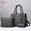 Pu Leather Handbag With Contrast Color Stone Pattern And Multiple Pockets For Daily Use
