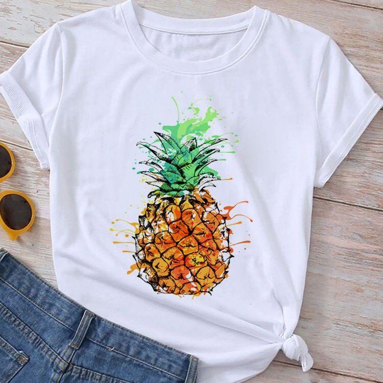 Nowy Damski T-Shirt Modne Bluzki Lato Koszulki z Nadrukiem Damskie Krótki Rękaw Casualowe T-Shirty Pani Dziewczyny Streetwear