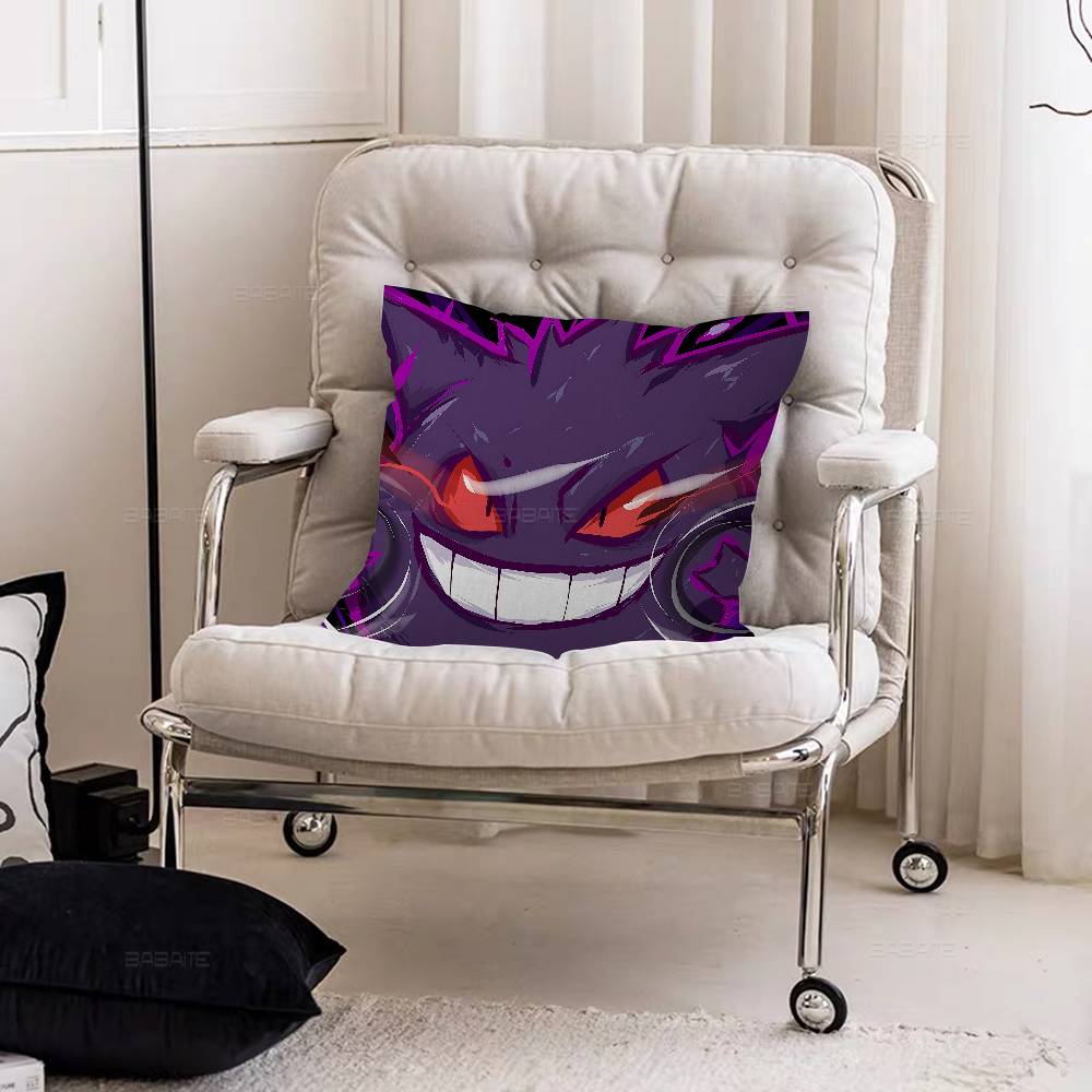 P-Pokemon Gengar Anime Pillow Cover Design Cushion Cover Decor Holiday Decorati