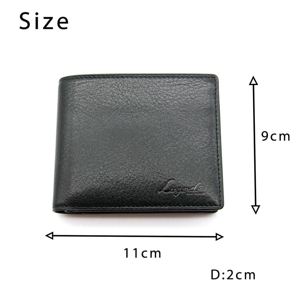 Lagard Aoki Kaban Bifold Wallet with Coin Purse, G3 Leather, Genuine Cowhide Leather, Men's, Business, Gift, No. 5205 ([76] Dark Green)