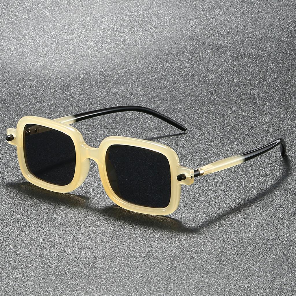 Punk Square Sunglasses Men Fashion Vintage Candy Color Rim Outdoor Shades Women Trendy Brand Design Casual Sun Glasses
