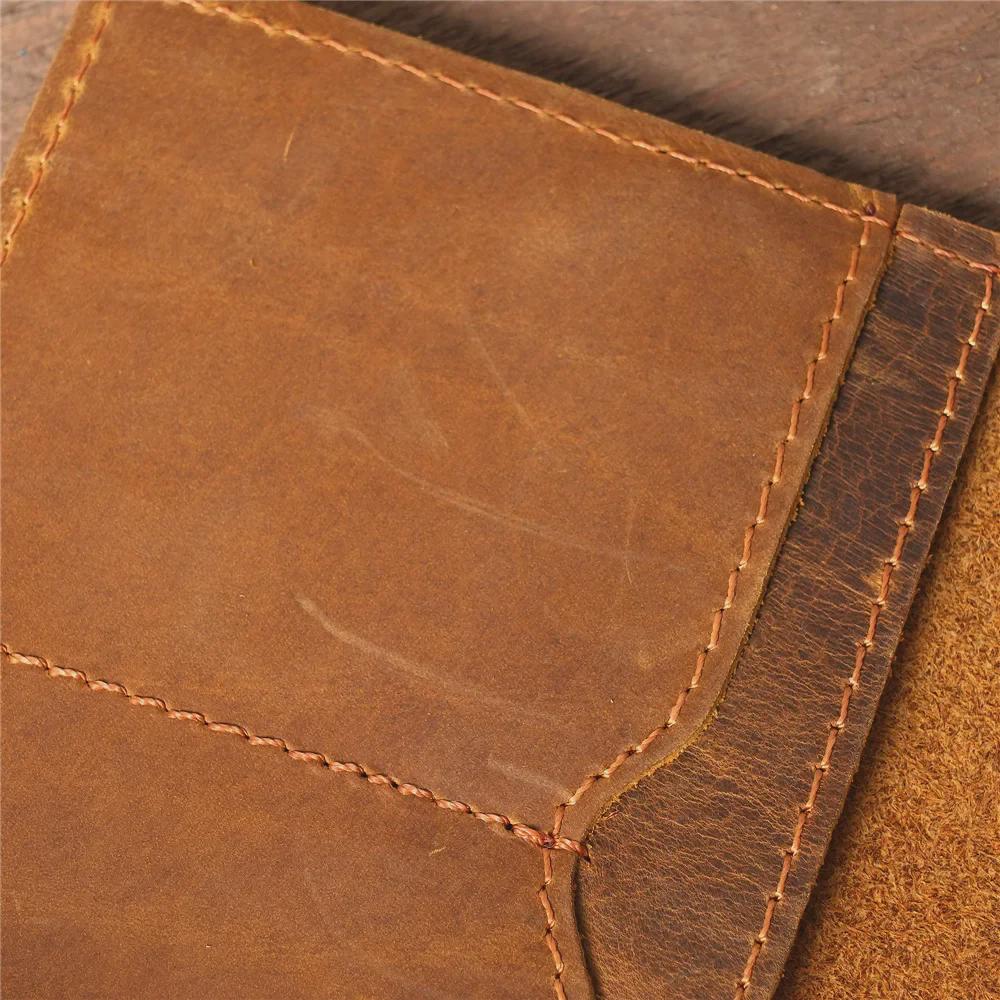 5504 Genuine Crazy Horse Leather Passport Wallet for Men and Women - Card Holder & Travel Accessory