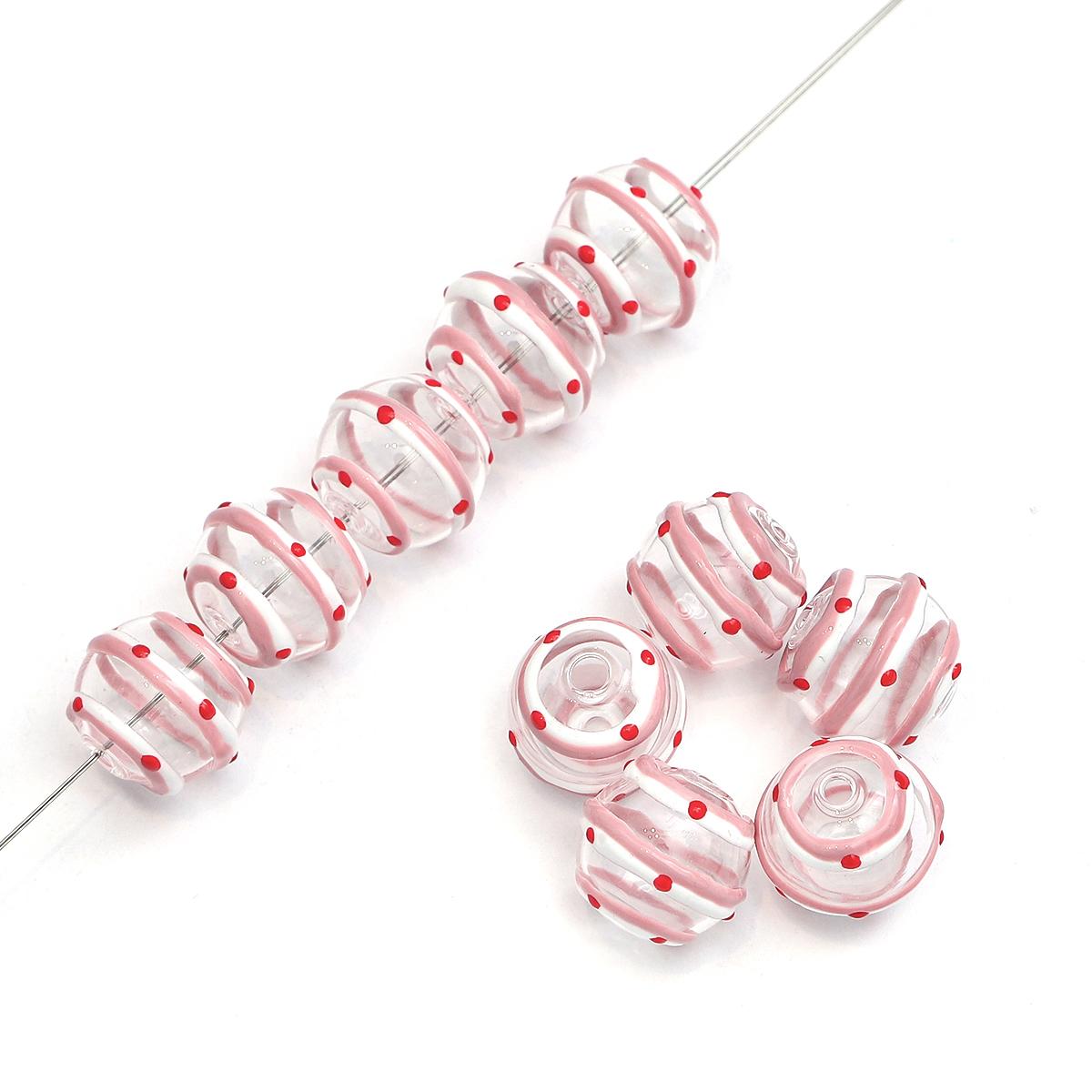 

14 мм ручная работа полые стеклянные бусины лампворк круглые шармы для эолийских ветряных колокольчиков ювелирные изделия своими руками изготовление аксессуаров style 02