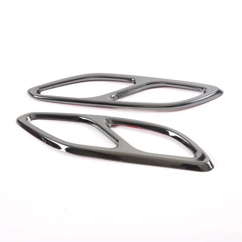 For Mercedes-Benz C118 W118 CLA modified exterior tail throat exhaust port decorative trim -2025 Bright black