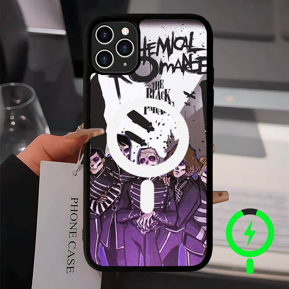 My Chemical Romance Rockband Magnetische Hülle Für IPhone 17 16 14 13 12 11 15 Pro Max Plus Kabelloses Laden Handyhülle