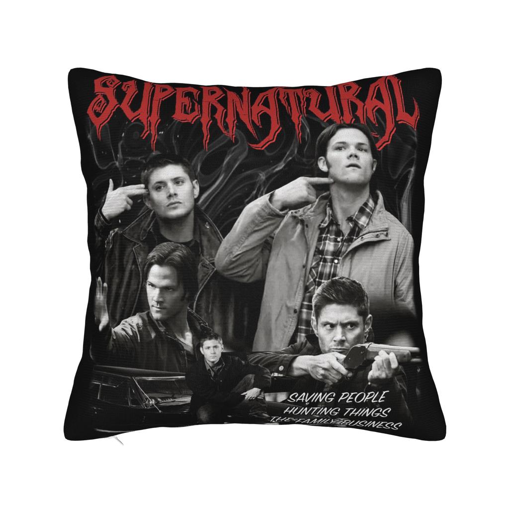 Supernatural Dean Kuddfodral Tryck Polyester Kuddfodral Dekorationer Kuddfodral Hem Fyrkantig 18"