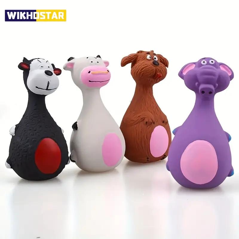Weiche Gummi Kauspielzeuge Vier Stile Quietschend Interaktiv Wurfspiele Niedlich Und Lustig Geeignet Für Kleine Und Mittelgroße Hunde