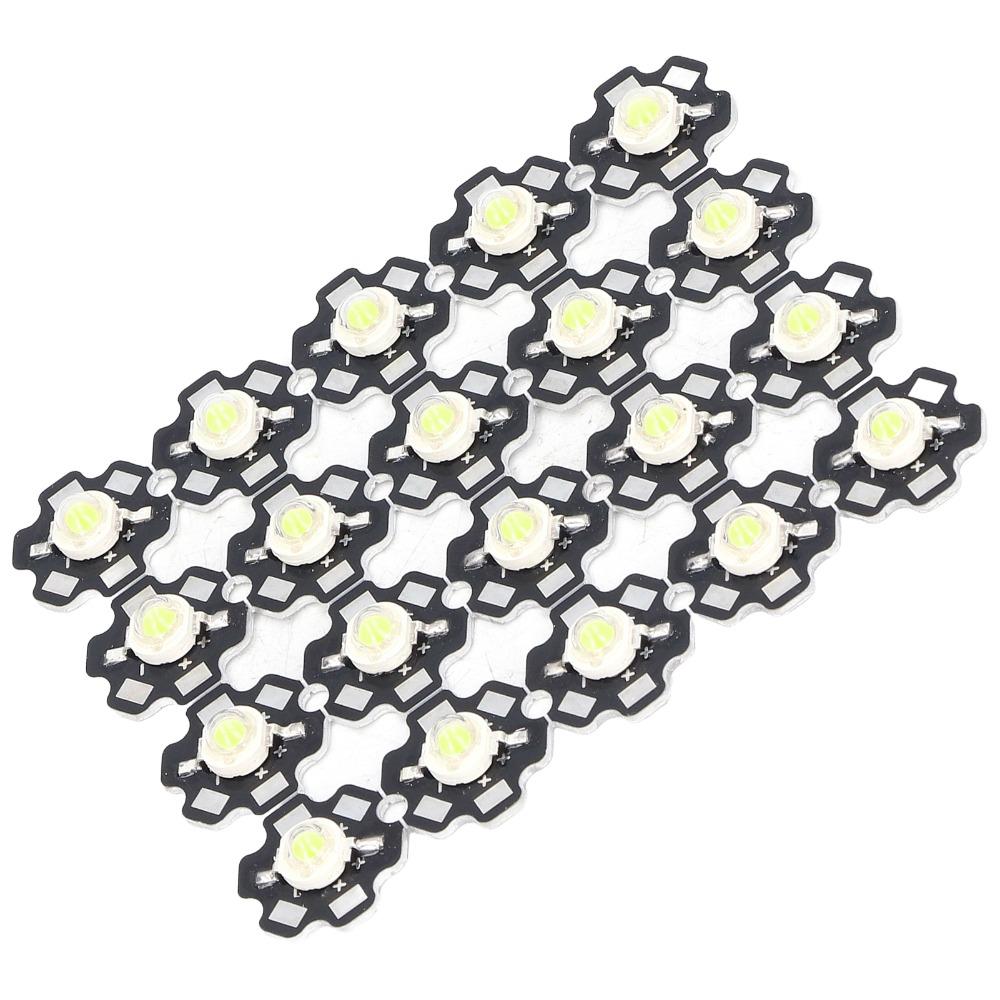 20PCS 3-5W LED Lamp Bead Pure White COB Light Beads Easy LED Chip  DIY Lighting Fixtures