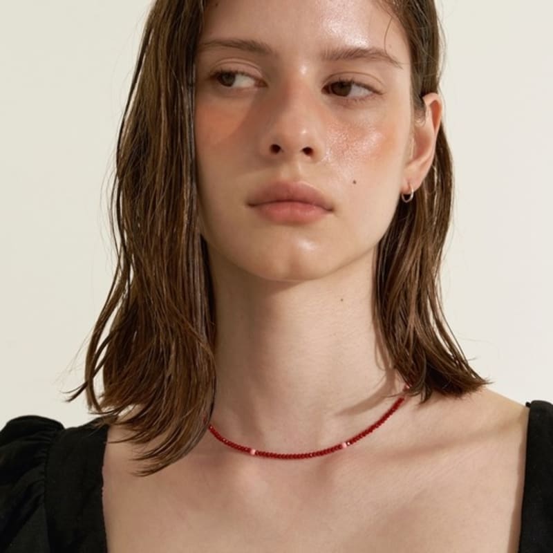 LOVE ME MONSTER Raspberry Necklace