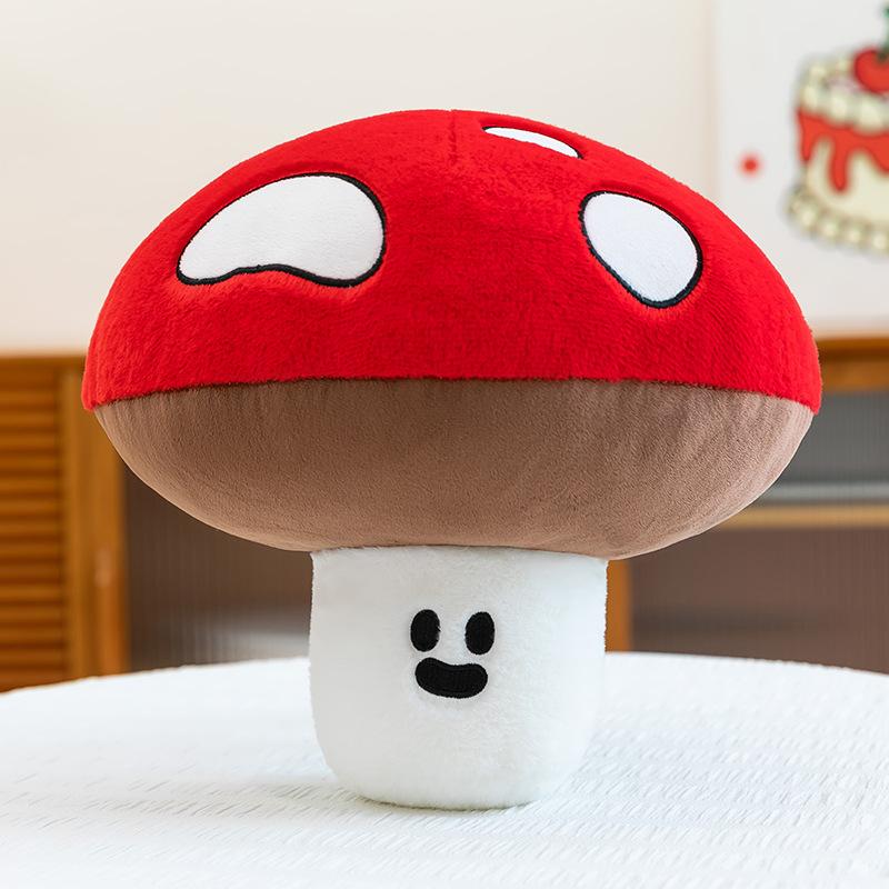 Mushroom Tomato Doll Super Green Onion Super Plant Series Tomato Plush Toy Doll Throw Pillow Gift