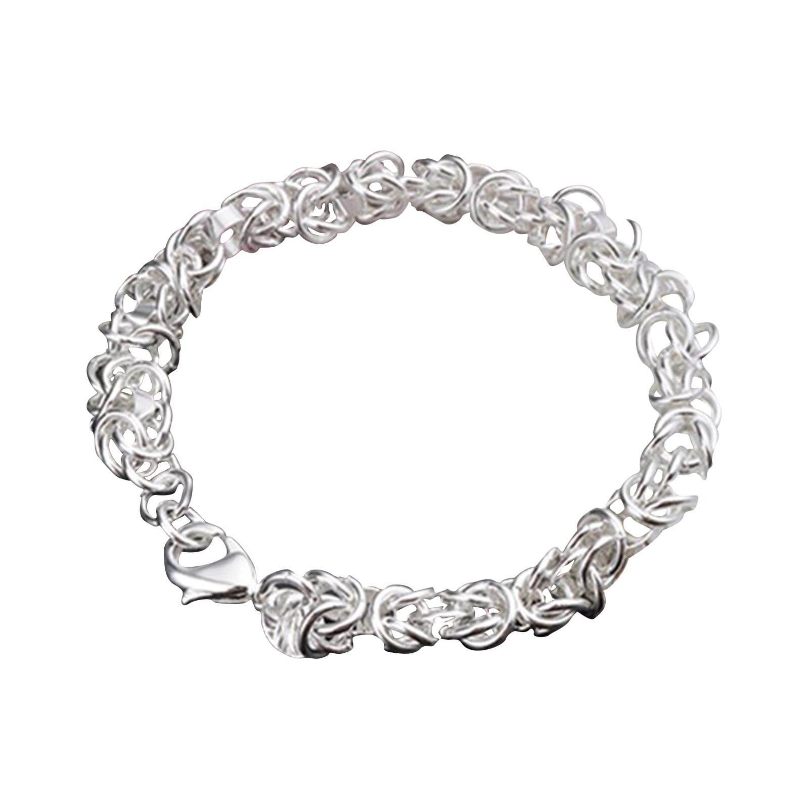 

Женская мода браслет-цепочка банкетный ювелирный подарок в этническом стиле One Size серебряный