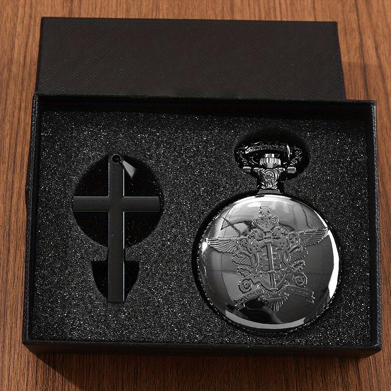 

2 шт./комплект, набор карманных часов, стильные кварцевые карманные часы + ожерелье или браслет, прочные аксессуары, подарки для коллег, сестер, братьев. 2pcs/set B