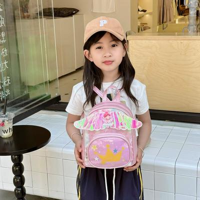 Mochila escolar nova estrangeira com lantejoulas leve e versátil mochila para menina bolsa infantil moderna