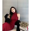 American temperament socialite hottie sexy sleeveless dress women's summer versatile tight elastic hip wrap long skirt