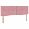 Box Spring Bed with Mattress and Headboard Pink 140 x 190 cm Velvet