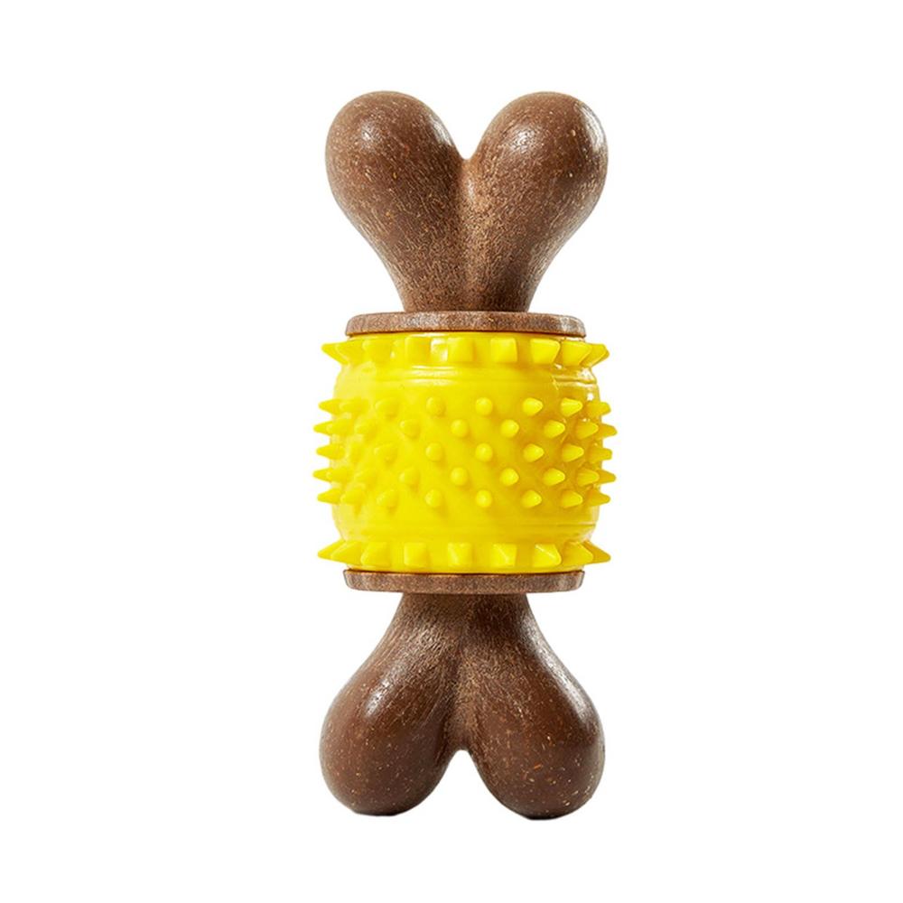 Spiky Bone Dog Toy Spikey Dog Teething Chew Toys Treat Dispensing Teething & Soothing Chew Toy Teething Sturdy Pet Toys For