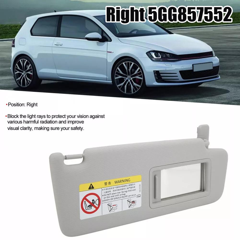 Windschutzscheiben-Zubehör Grauer Kunststoff Front Rechts Sonnenblende mit Spiegel Kompatibel mit mehreren Modellen von 2013 bis 2025