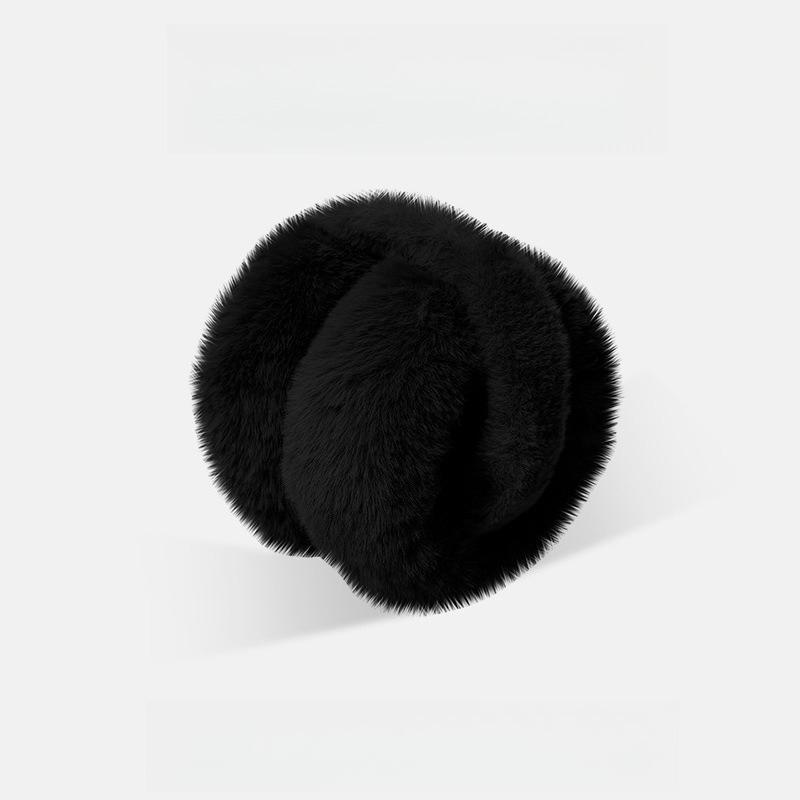 

Plush Ear Muffs Are Fashionable for Winter Women, Providing Warmth and Ear Protection in Winter чорний