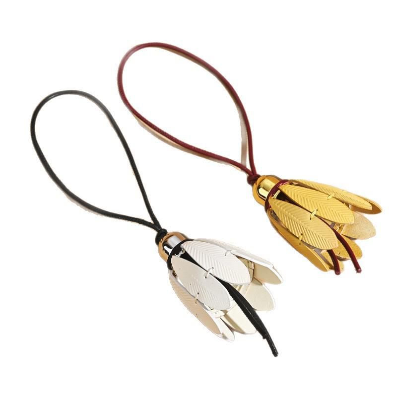 Klassischer Luo Jia Leder Badminton Schlüsselanhänger Taschenanhänger