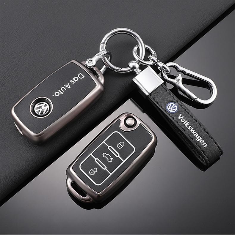 TPU Leather Car Remote Key Case Fob Cover Holder Shell For Volkswagen VW Polo Golf 7 MK7 Tiguan Passat Jetta E-golf AccessoriesBR2