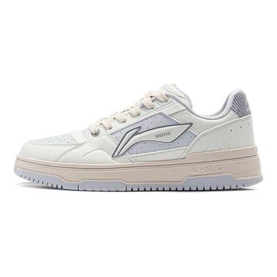 Li Ning Tian Ji 2.0 Chaussures de Skate Basse Confortables Antidérapantes Respirantes Baskets Femmes Blanc Gris AGCT292-2