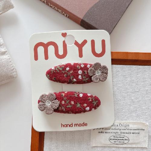 Japan and South Korea Xiaoxiang Style Pattern Oval Bb Clip Temperament Hairpin High-end Girl Broken Hair Headdress Bangs Hair Accessories Hairpin