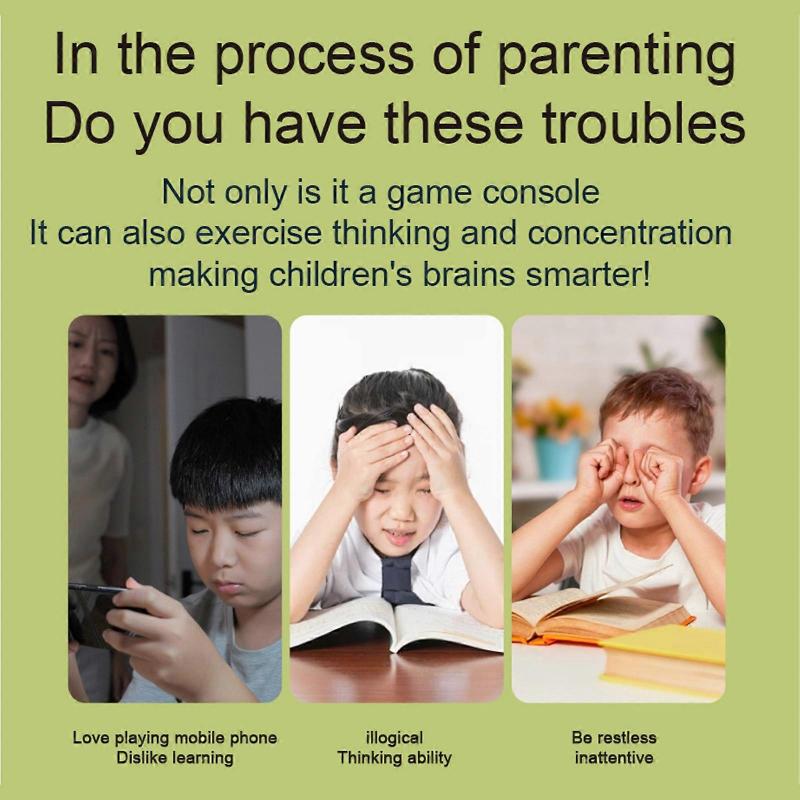 6 in 1 Tic Tacs Toe Bolt Game Electronic Board Game Handheld Electric Puzzle Game Console for Memory Growth  Orange