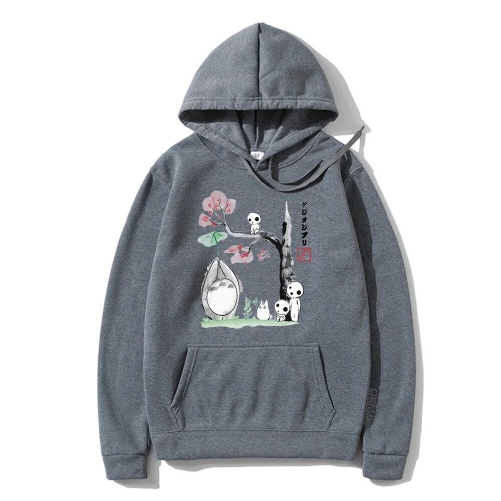 Толстовка Totoro Studio Ghibli Oversize унісекс Жіночі толстовки з принтом з довгими рукавами Популярний зимовий пуловер Kawaii Graphic Hoodie