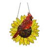 Red Bird Sunflower Acrylic Decoration Indoor Outdoor Garden Yard Window Wall Hanging