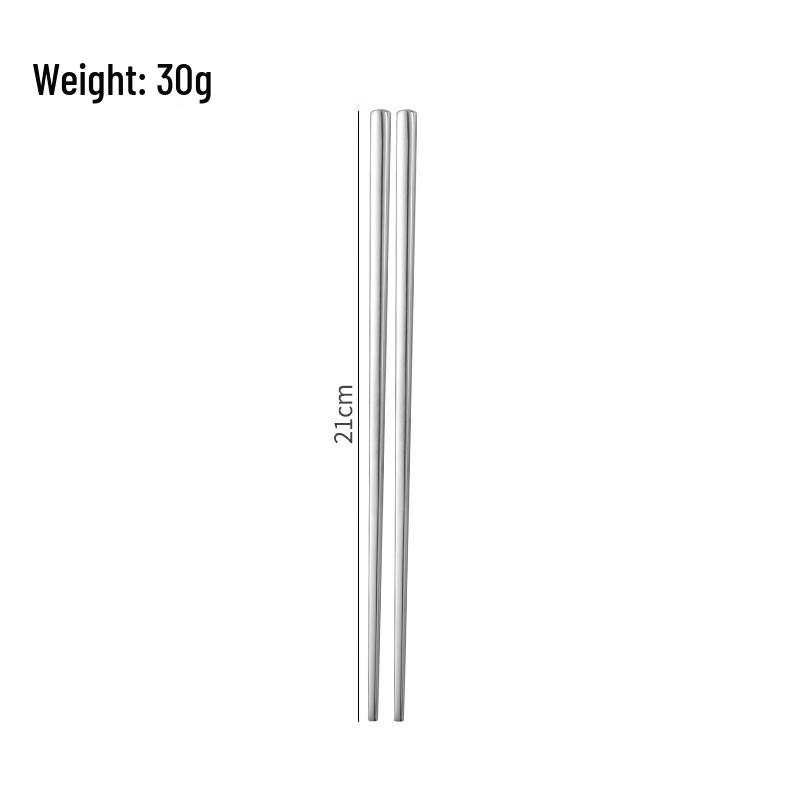 Premium 304 Stainless Steel Hollow Square Chopsticks