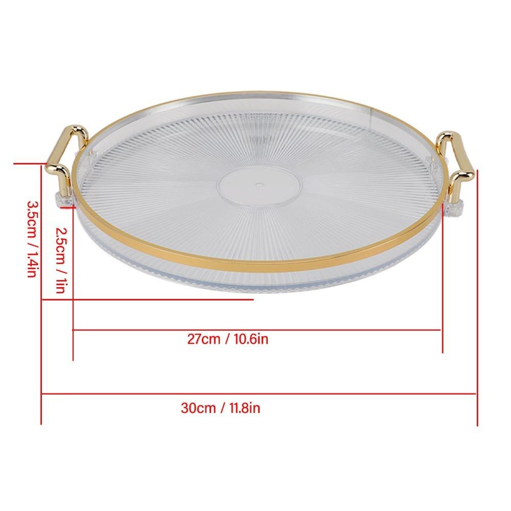 Glossy Decorative Platter Plastic Display Plate Lightweight Plastic Tray Home