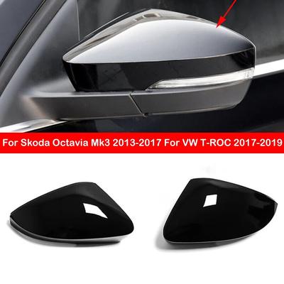 For Skoda Octavia Mk3 2013-2017 For VW T-ROC 2017- Replacement Rearview Side Mirror Cover Wing Cap Exterior Door Case Trim