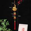 1PcsChinese New Year Golden Goat Hanging Decorations With Lucky Fu Elements Red Tassels For Spring Festival Home Wall Car Decor