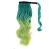 Wavy Ponytail Hair Extension Colored Gradient Hair Piece Fashion Ponytail Wig  Women
