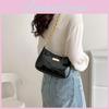 Trendy Black Pu Chain Shoulder Bag For Women Stylish Simple Commuter Handbag