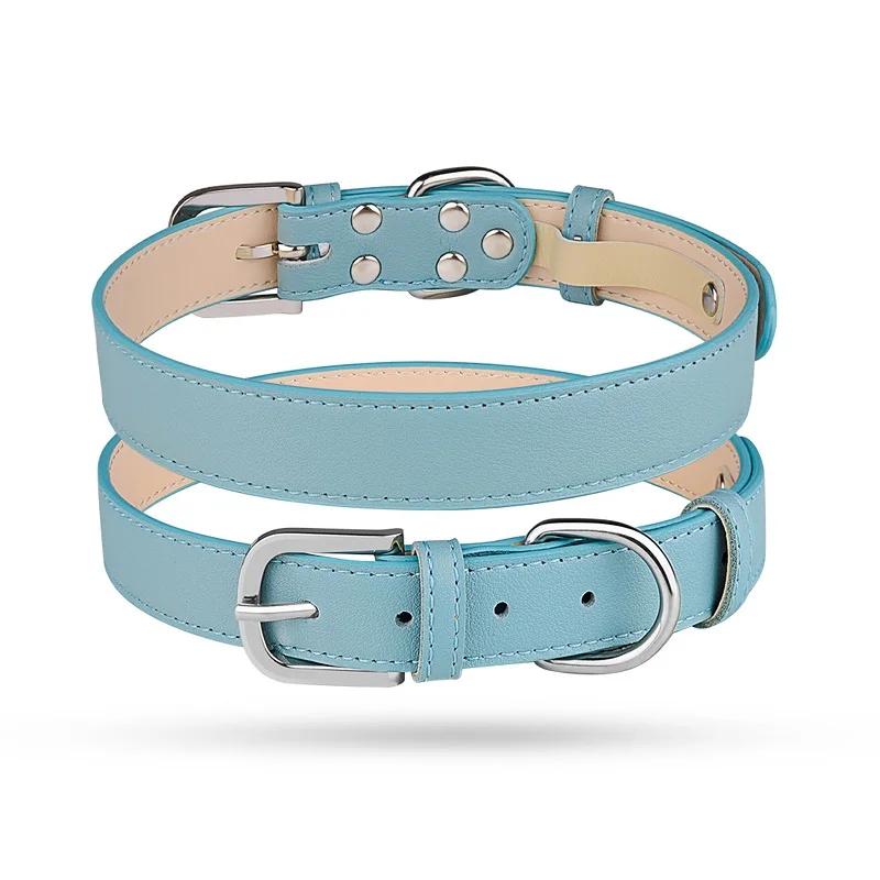 Weiches PU-Leder Hundehalsband, Verstellbares Haustier-Halsband für Hunde, Bequemes Welpen-Katzenhalsband, Halsband-Halsbänder