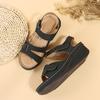 Women's Large Size Fish Mouth Casual Sandals Roman Style Sandals Women's Outer Wear Velcro Shoes