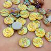 100pcs 10mm Round Resin Rhinestone Crystal Stone Beads Flatback For DIY Wedding Decoration -A59