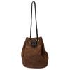 CINQUANTA xSHIPS [Excellent Condition] i-153/1 Suede Drawstring Bag/ Shoulder bag BrownUsed