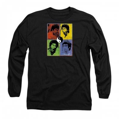 Bruce Lee Unisex Adult Enter Color Block Long-Sleeved T-Shirt