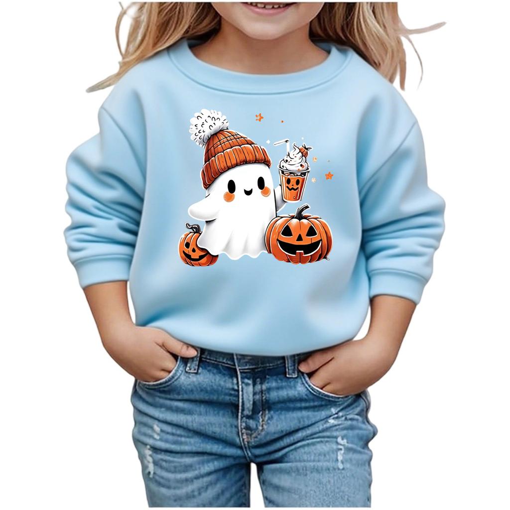 Boys Girls Child Fashion Daily Versatile Casual Crewneck Sweatshirts Daily Long Sleeve Patchwork Top Sweatshirts