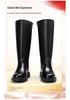 Men's Genuine Leather Equestrian Riding Boots with Zipper - Over-the-Knee Spring & Autumn Style