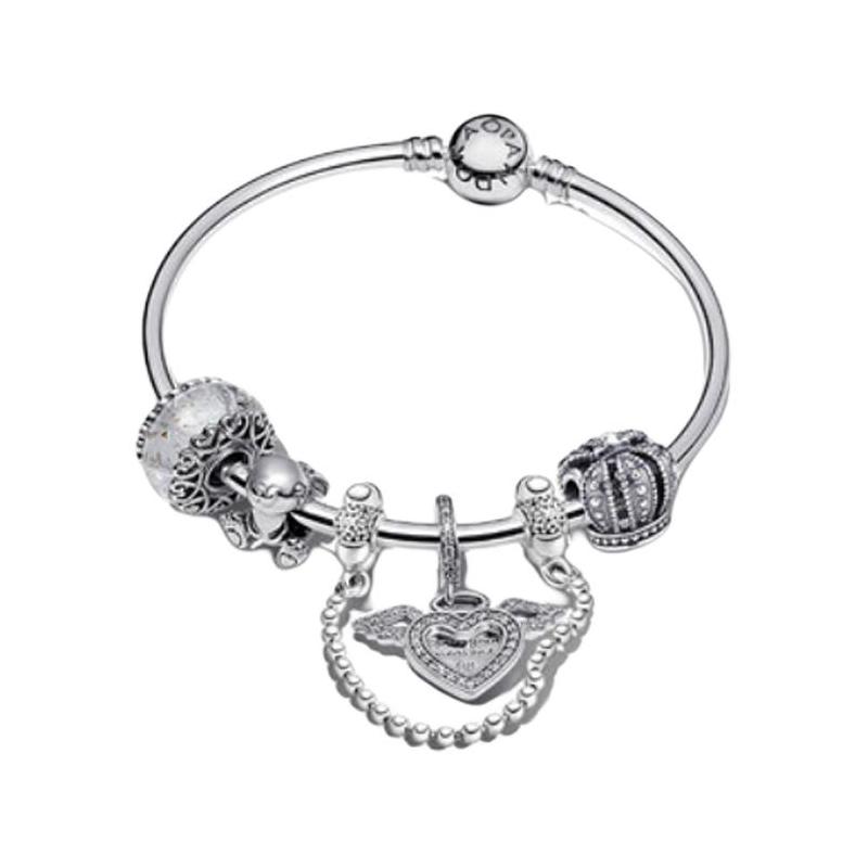 Pandora Rabbit Beaded Cute Angel 925 Silver Bracelet Women's ZT1317