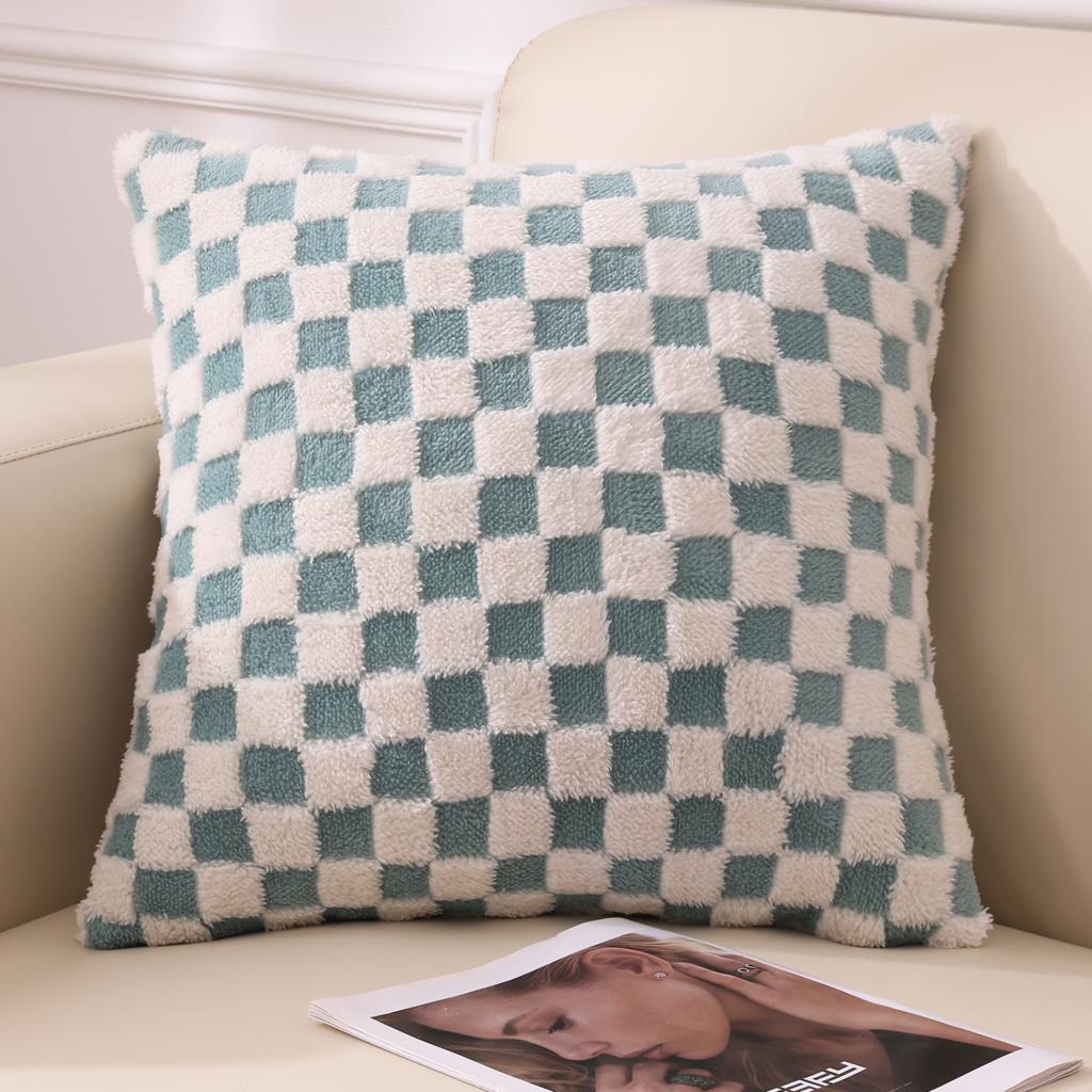 Olanly Pillow Cover Of Double-Side Checkerboard Smooth Cozy Pillowcase Checkered Pattern Super Soft Pillow Cover For Living Room
