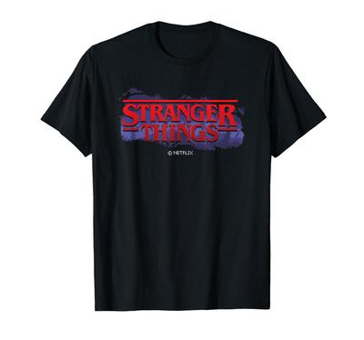חולצת טי עם לוגו הפוך של Stranger Things בסגנון רטרו פיקסל